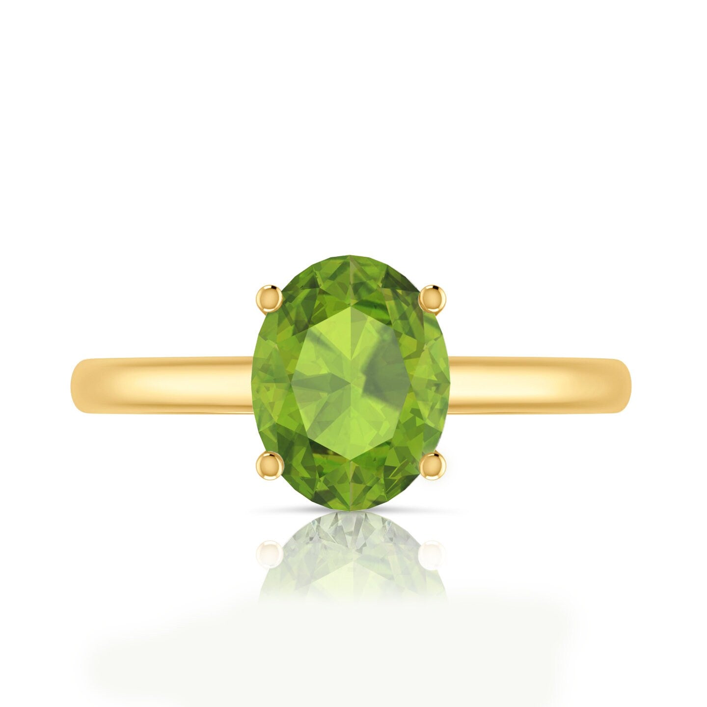 2 Carat Natural outlet Peridot Open Ring