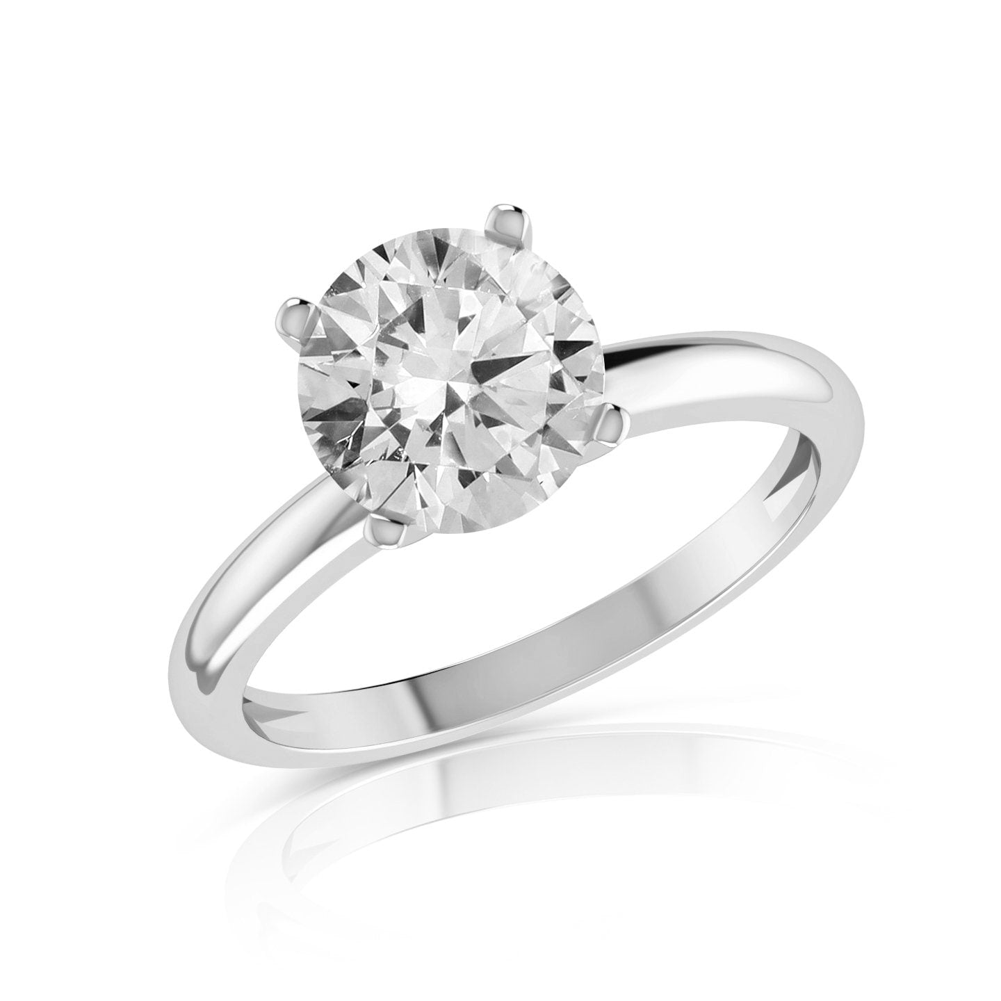 Copy of 1.5 ct Solitaire Gold Engagement Ring Simulated Diamond 14k White Gold