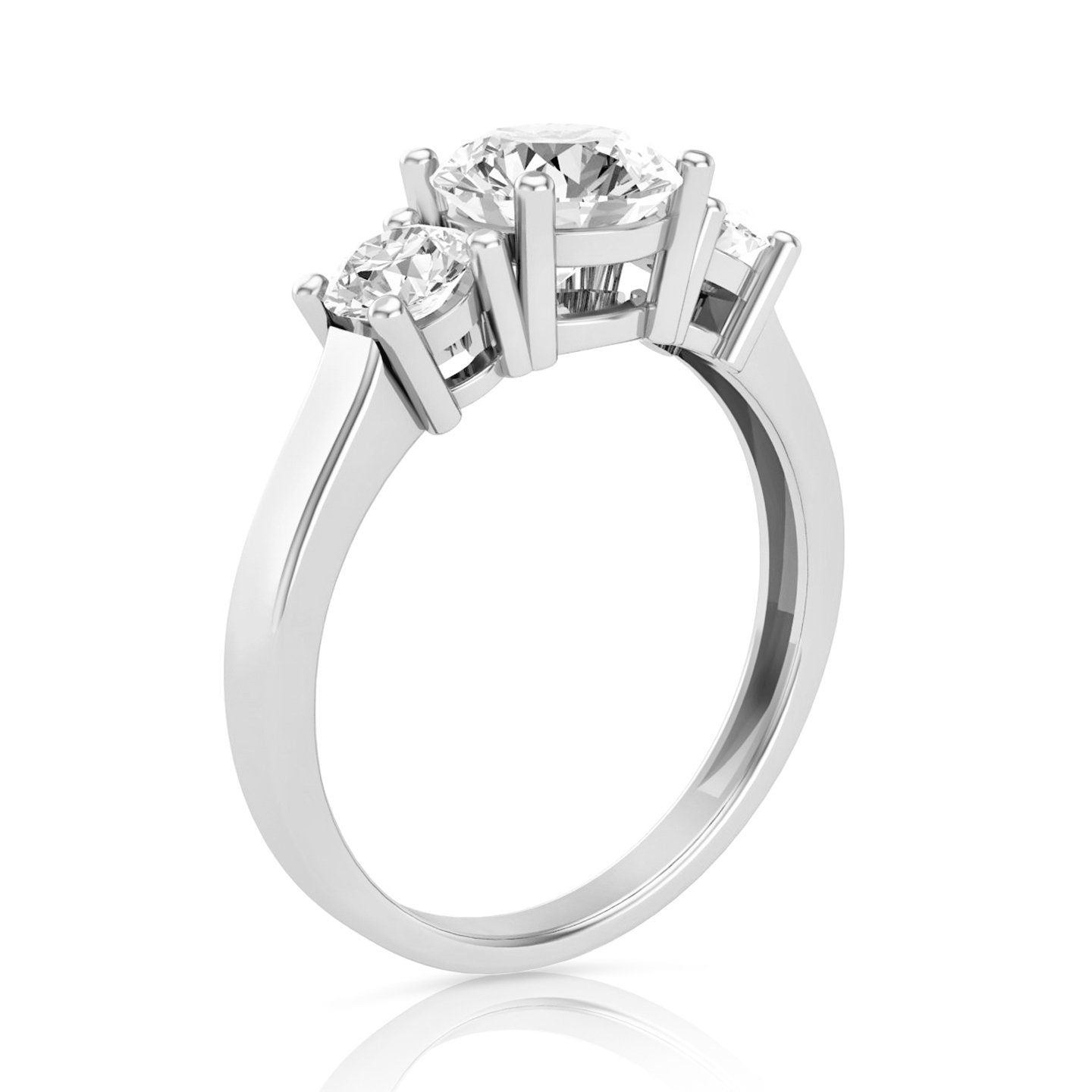 1.5ct Brilliant Round Simulated Diamond Engagement ring 14k White gold